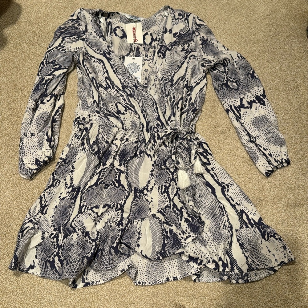 Blue Island Blue & White Dress